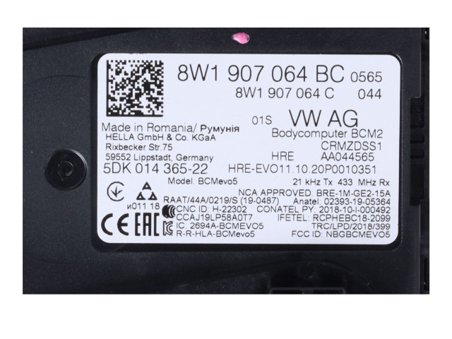 Блок комфорта 8W1907064BC   Audi A5   