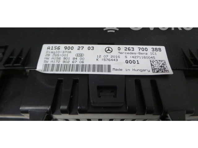 Přístrojová deska Mercedes-Benz GLA W156 2017 A1569002703, 0263700388