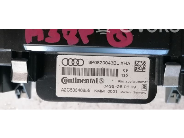 Блок управления климат-контролем 8P0820043BL   Audi A3 S3 8P
