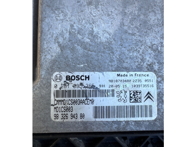 Řídící jednotka 0281035365, 9832694380 Citroen Berlingo 2019