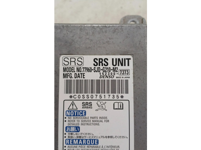 Блок подушек безопасности 77960SJDG210M2, CCSS0751735 Honda FR-V
