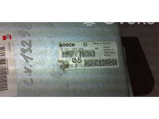 Блок управления двигателя 0261200666, 9619719680 Citroen Xantia
