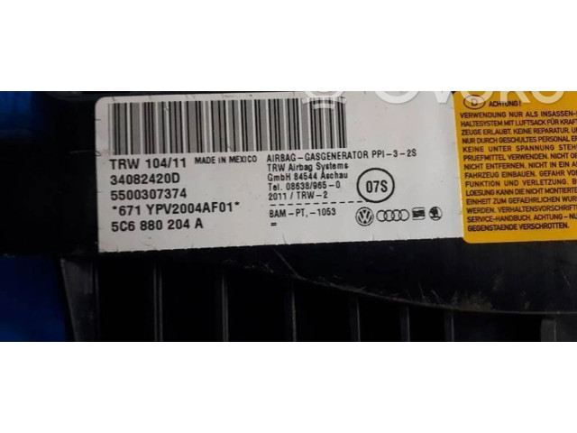 Подушка безопасности пассажира 5C6880204A, 34082420D Volkswagen Jetta VI