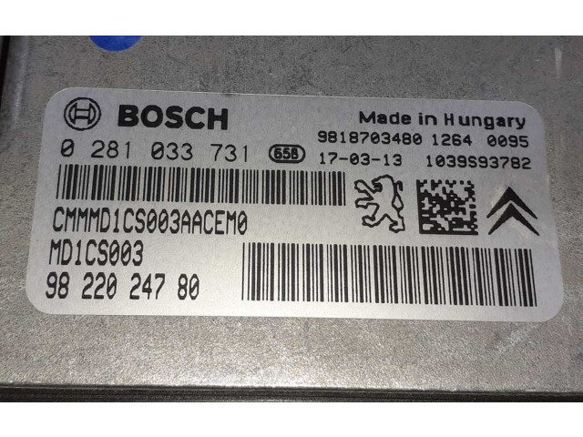 Řídící jednotka 9822024780, 0281033731 Citroen Berlingo 2018