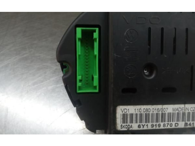 Панель приборов 110080016007, 6Y1919870D Skoda Fabia Mk2 (5J)