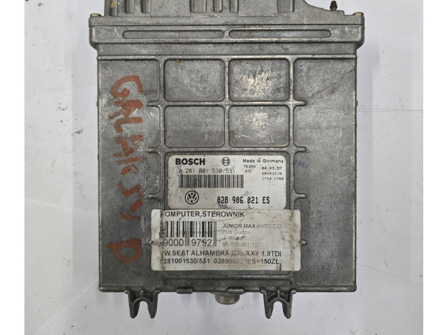 Блок управления двигателя 028906021ES, 28S032   Ford Galaxy