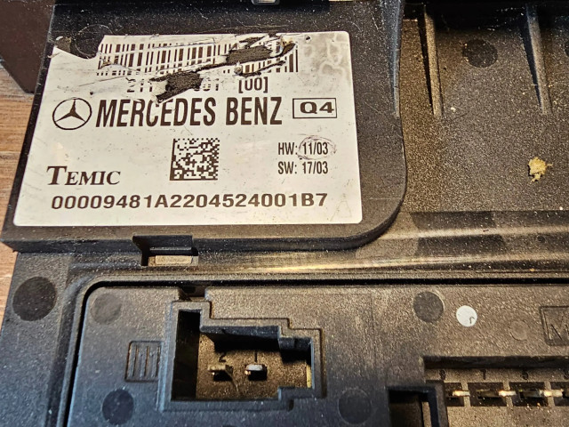 Pojistková skříňka 00009481A, 2204524001B7 Mercedes-Benz E W211 2002