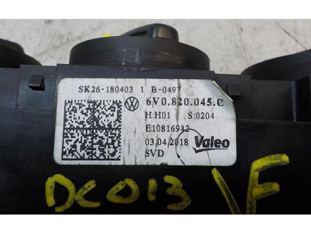 Модуль блока управления кондиционером 6V0820045C9B9, 6V0820045C Skoda Fabia Mk3 (NJ)