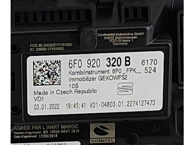 Панель приборов 6F0920320B, A3C0793100109   Seat Tarraco       