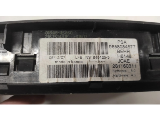 Блок управления климат-контролем 9658084577, 281160311 Citroen C4 I