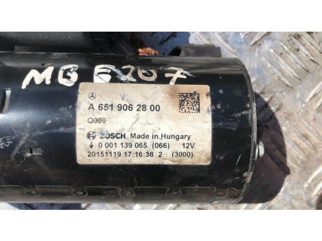 Стартер  A6519062800, 0001139065   Mercedes-Benz E C207 W207