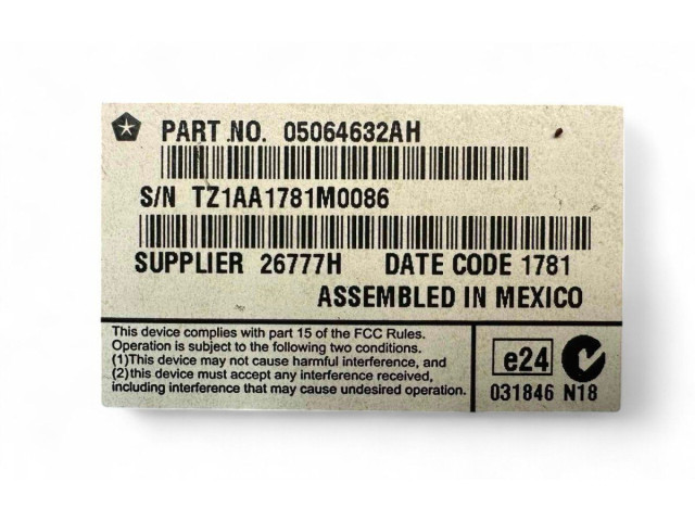 Дисплей 05064798AH, 05064798AH Lancia Thema