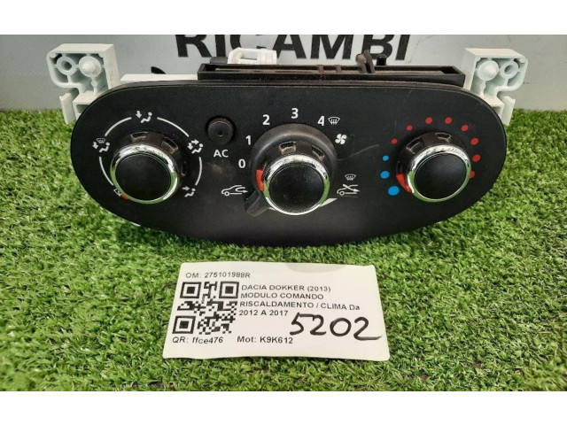 Блок управления климат-контролем 275101988RMODULO, 275101988RMODULO Dacia Dokker