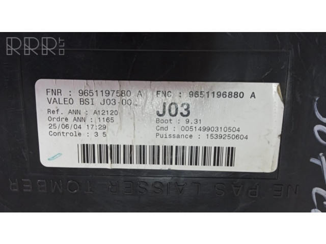 Pojistková skříňka 9651196880, 9651197580 Peugeot 307 CC 2005