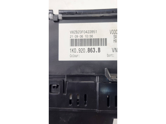 Панель приборов 1K0920863B, 2109061056 Volkswagen Golf Plus