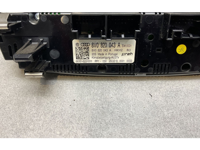 Блок управления климат-контролем 8V0820043A Audi A3 S3 8V