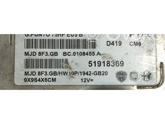 Řídící jednotka 51918369, 51918369   Fiat Punto Evo 2010