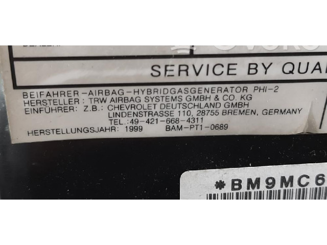 Подушка безопасности пассажира 96484967, BAM-PT1-0689   Chevrolet Matiz