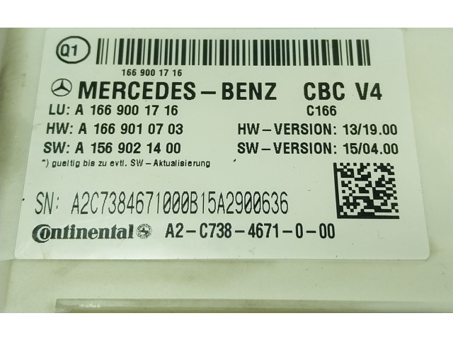 Блок управления A1669001716, A1669001716   Mercedes-Benz GLE (W166 - C292)