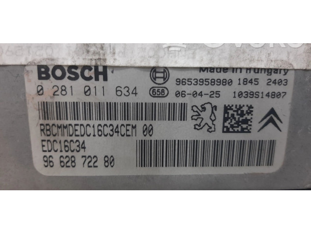 Блок управления двигателя 0281011634, 9662872280   Peugeot 307
