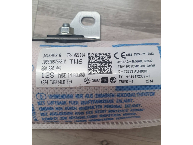 Подушка безопасности в сиденье 5G0880441, 34107942B Skoda Octavia Mk3 (5E)