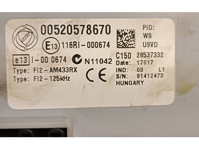 Pojistková skříňka Řídící jednotka BSM 00520578670   Fiat Punto (199) 2017