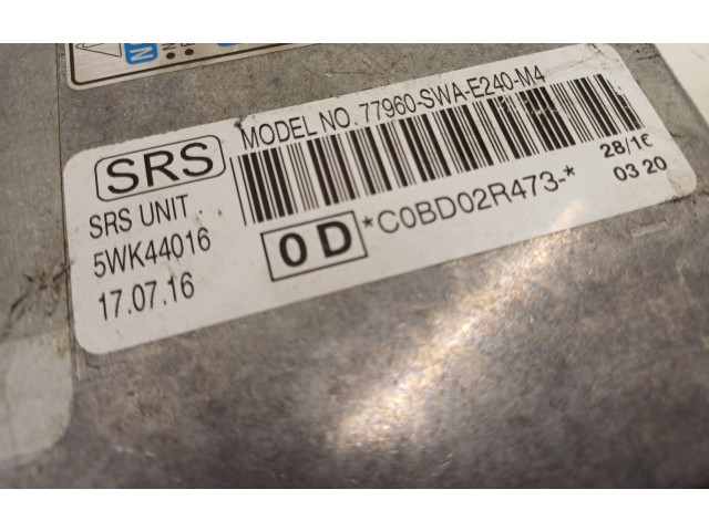 Блок подушек безопасности 77960SWAE240M4 Honda CR-V