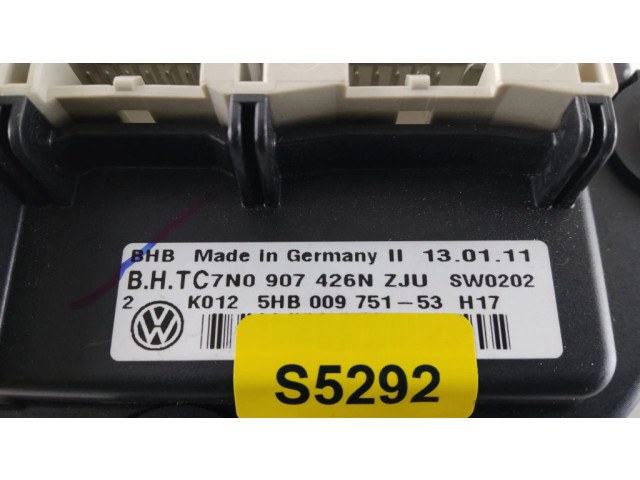 Блок управления климат-контролем 7N0907426N, 5HB00975153 Volkswagen Caddy