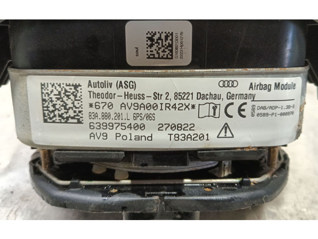 Подушка безопасности водителя 83A880201L6PS, 670AV9A00IR42X Audi Q3 F3