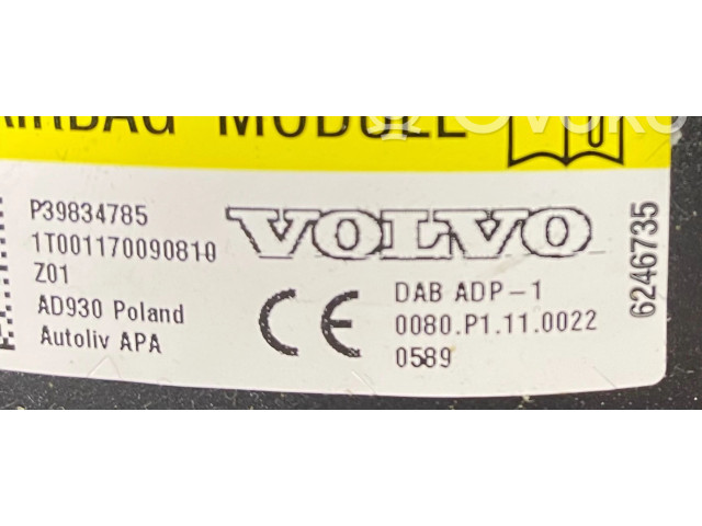 Подушка безопасности водителя P39834785, 0080P1110022   Volvo XC90