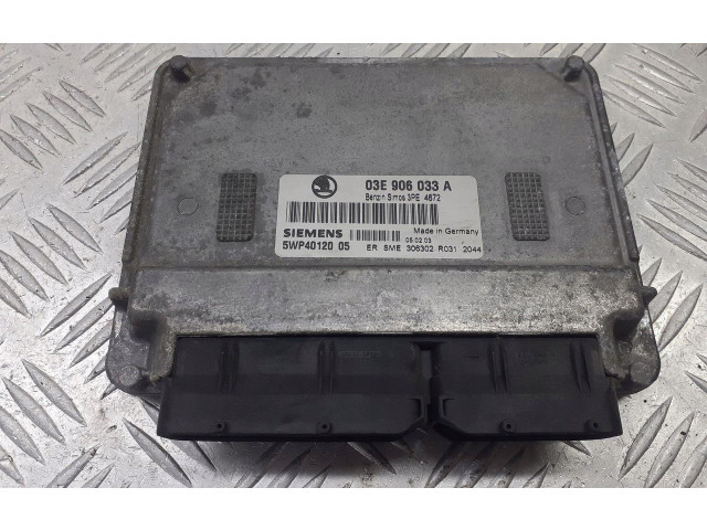 Блок управления двигателя 03E906033A Skoda Fabia Mk1 (6Y)