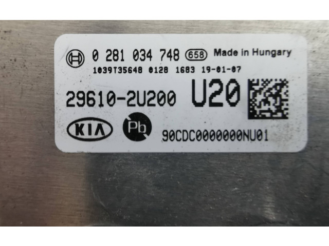 Блок управления двигателя 296102U200, 0281034748   KIA Ceed