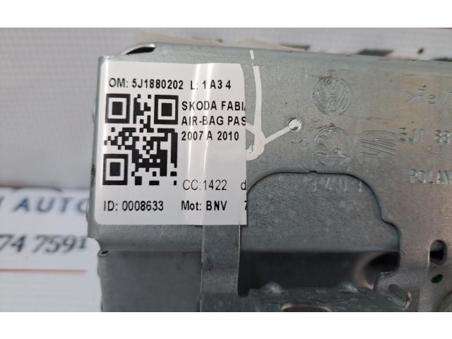 Подушка безопасности пассажира 5J1880202, 5J1880202   Skoda Fabia Mk2 (5J)