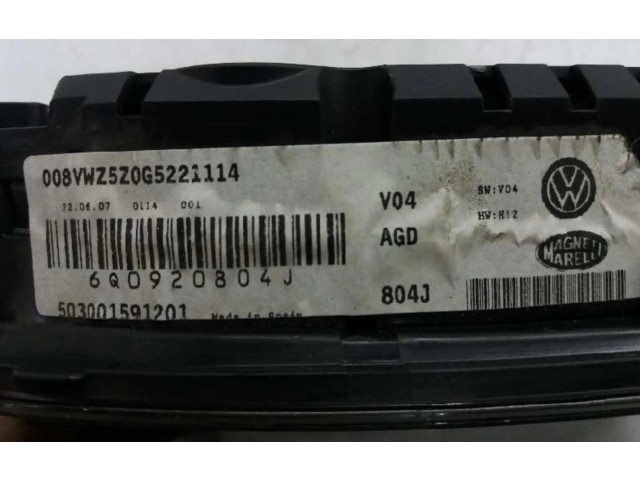 Přístrojová deska Volkswagen Polo IV 9N3 6Q0920804J