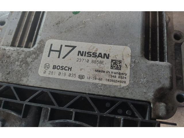 Řídící jednotka 23710BB58E, 0281019035 Nissan Qashqai+2 2012