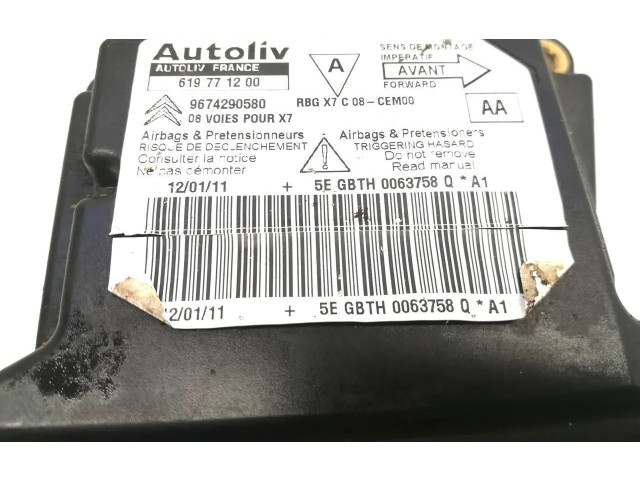 Блок подушек безопасности 9674290580, 619771200   Citroen C5
