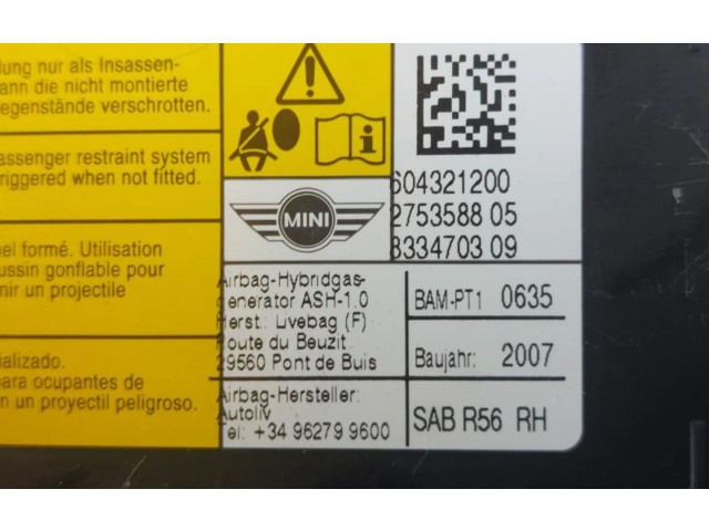 Подушка безопасности в сиденье 604321200   Mini One - Cooper R56