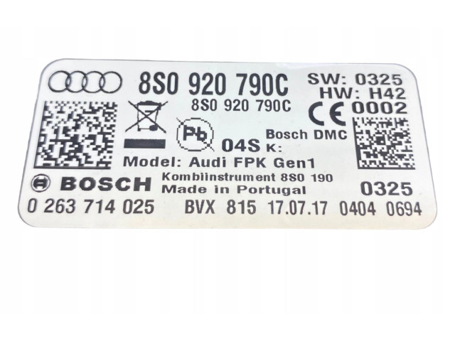 Панель приборов 8S0920790C, 8S0920790C   Audi TT Mk1       
