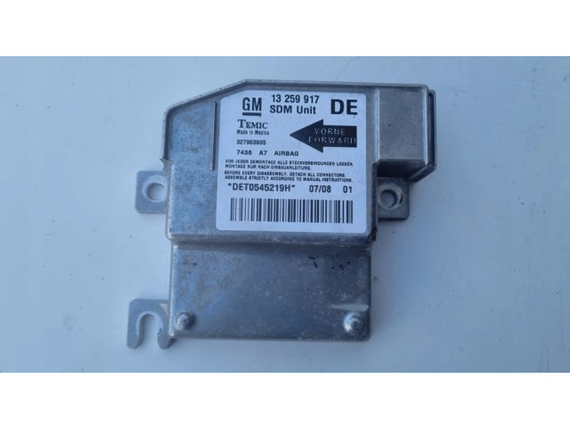 Блок подушек безопасности 13259917 Opel Meriva A