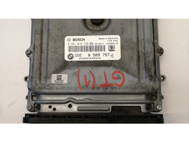 Řídící jednotka 8509757, 0281016728   BMW 5 GT F07 2011