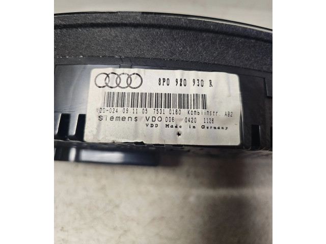 Панель приборов 8P0920930R   Audi A3 S3 A3 Sportback 8P       