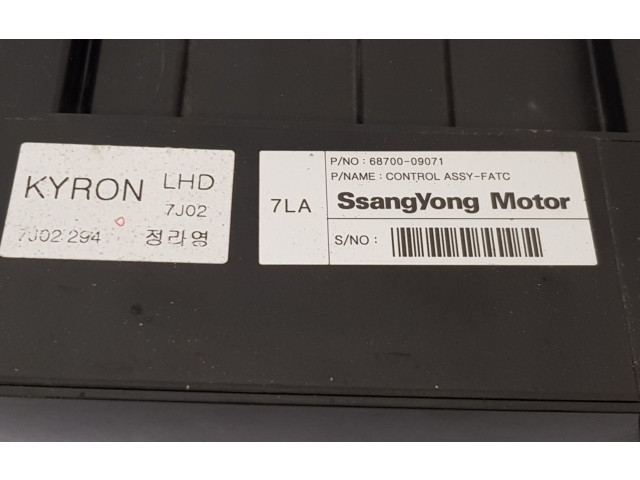 Блок управления климат-контролем 6870009071, 7J02294 SsangYong Actyon sports I