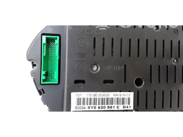 Панель приборов 6Y0920881E Skoda Fabia Mk1 (6Y)