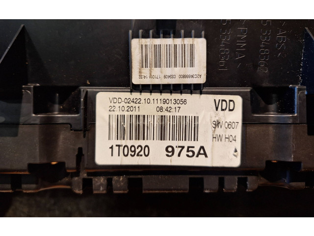Панель приборов 1T0920975A, 1119013056   Volkswagen Touran II       