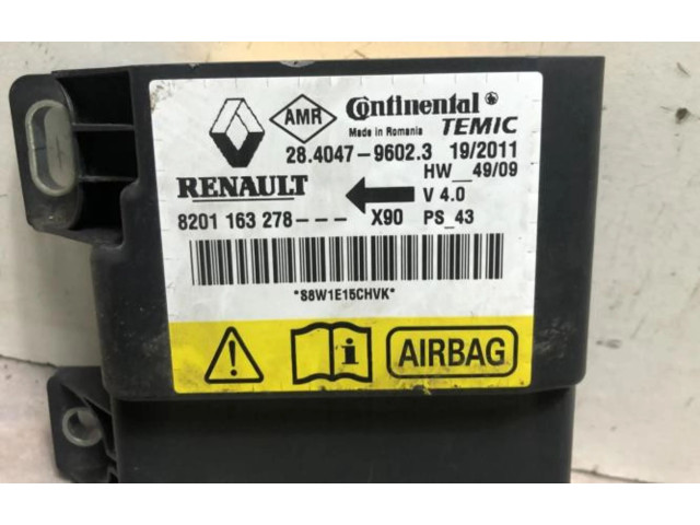 Блок управления надувных подушек 8201163278, 8201163278 Dacia Logan I