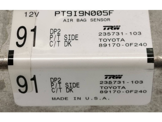 Блок подушек безопасности 235731103, 891700F240   Toyota Corolla Verso E121