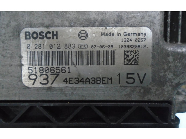 Блок управления двигателем Блок управления 0281012883 Alfa Romeo GT