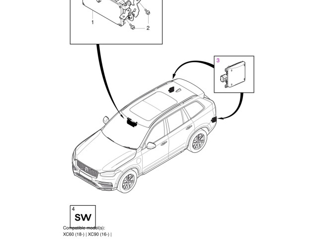 Датчик слепых зон 31665693, 31687390 Volvo XC90