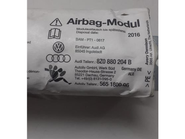 Подушка безопасности пассажира 8Z0880204B Audi A2