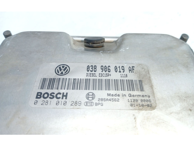 Блок управления двигателя 038906019AF, 0281010289 Skoda Fabia Mk1 (6Y)
